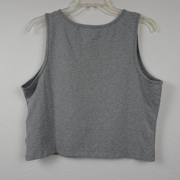 Levi's Tank Top Women's Size XL Gray Sleeveless Feeling Sensing Seeing - Picture 4 of 8